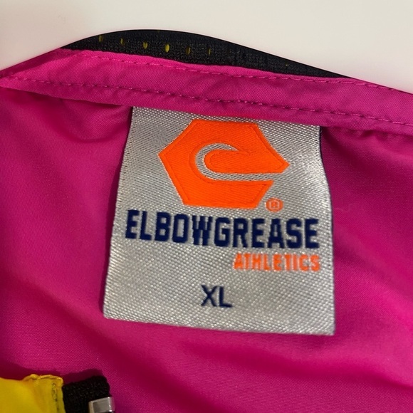 Elbowgrease Oversized Colorblock Y2K Pink & Blue Hooded Windbreaker size XL - Picture 7 of 7